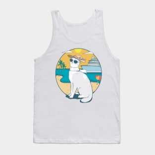 cat love sunset Tank Top